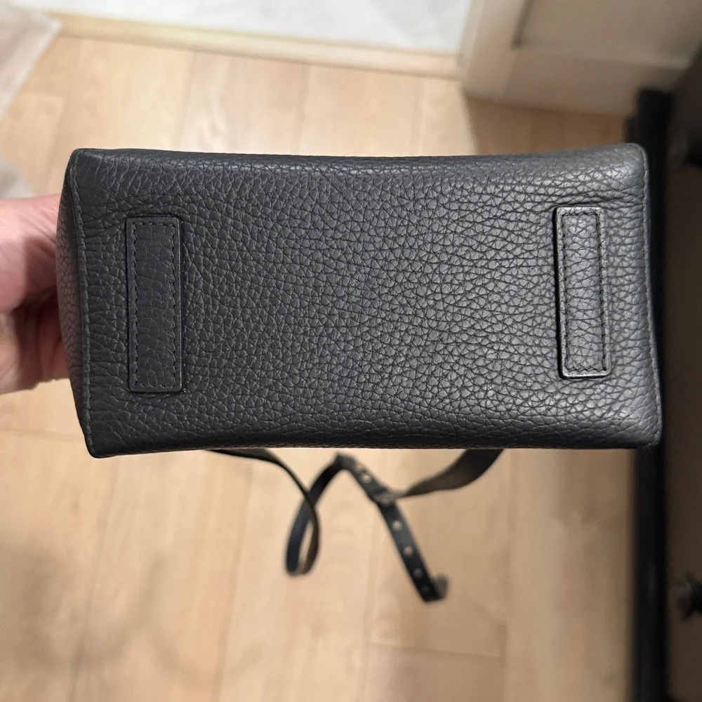 Strathberry Black Mini Mosaic Nano Bag with Gold Accents - Picture 7 of 8